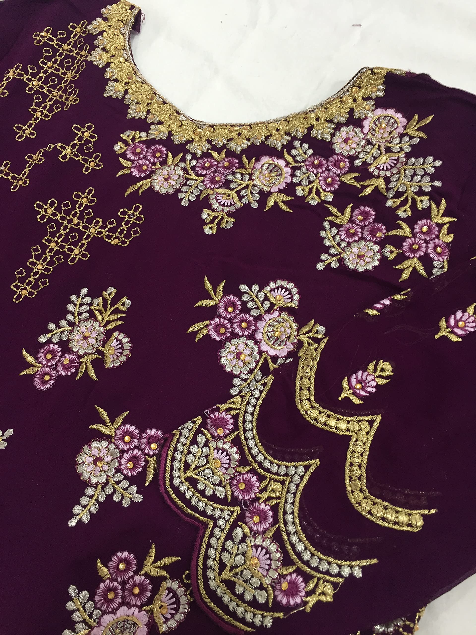 TRENDMALLS Women's Georgette Embroidery Anarkali Suit Set Indian Pakistani Wedding Ethnic - Image 8
